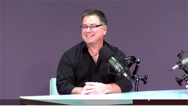 Guest speaker recording The Table podcast