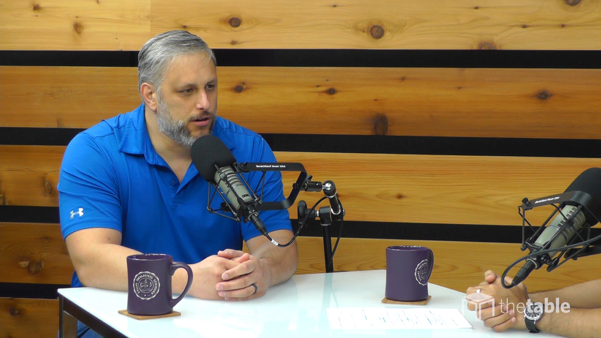 Guest speaker recording The Table podcast
