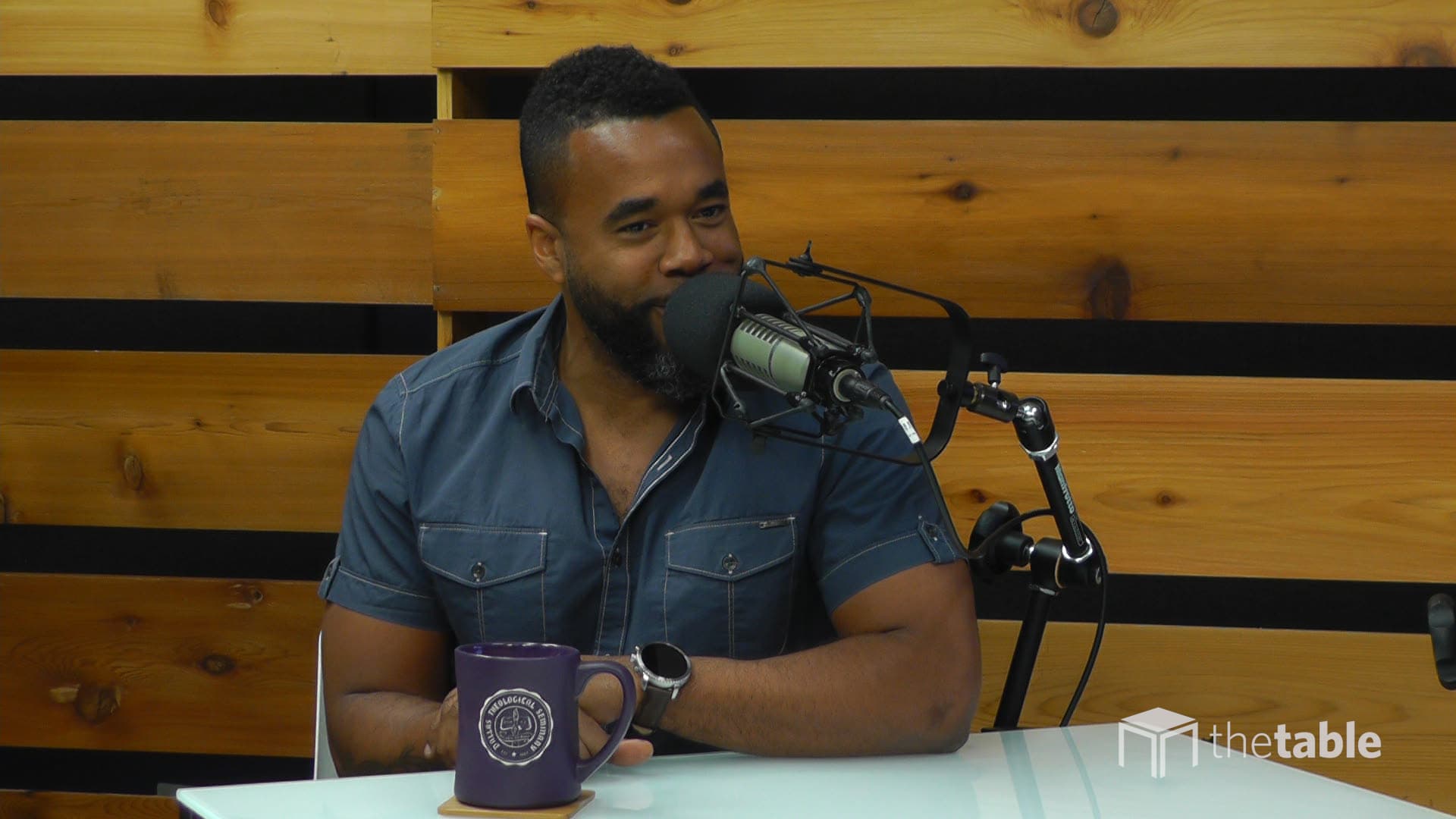 Guest speaker recording The Table podcast