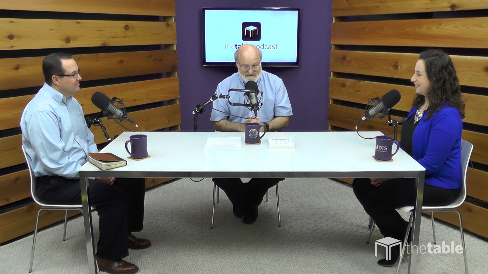 Dr. Bock and guests recording The Table podcast