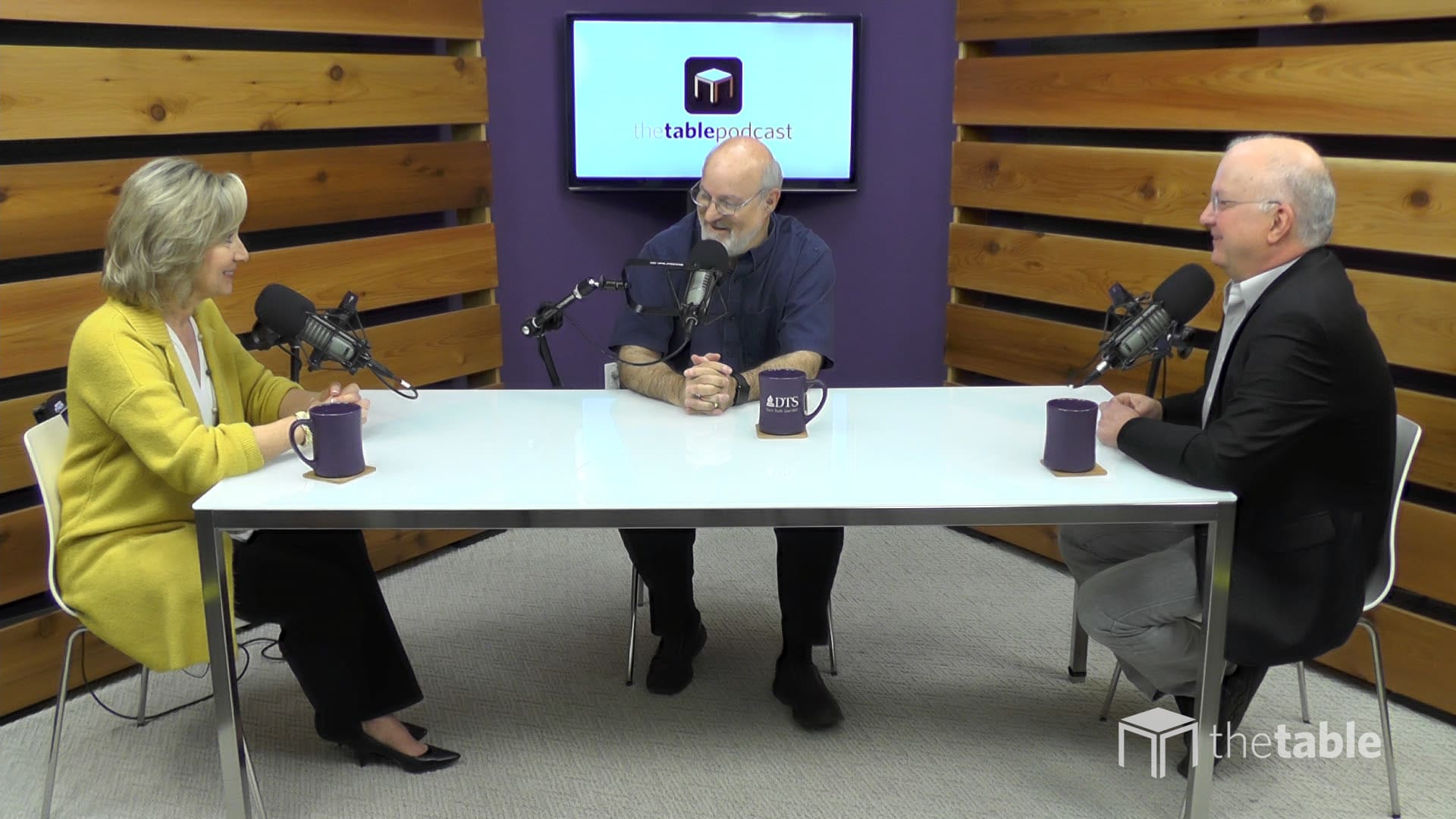 Dr. Bock and guests recording The Table podcast