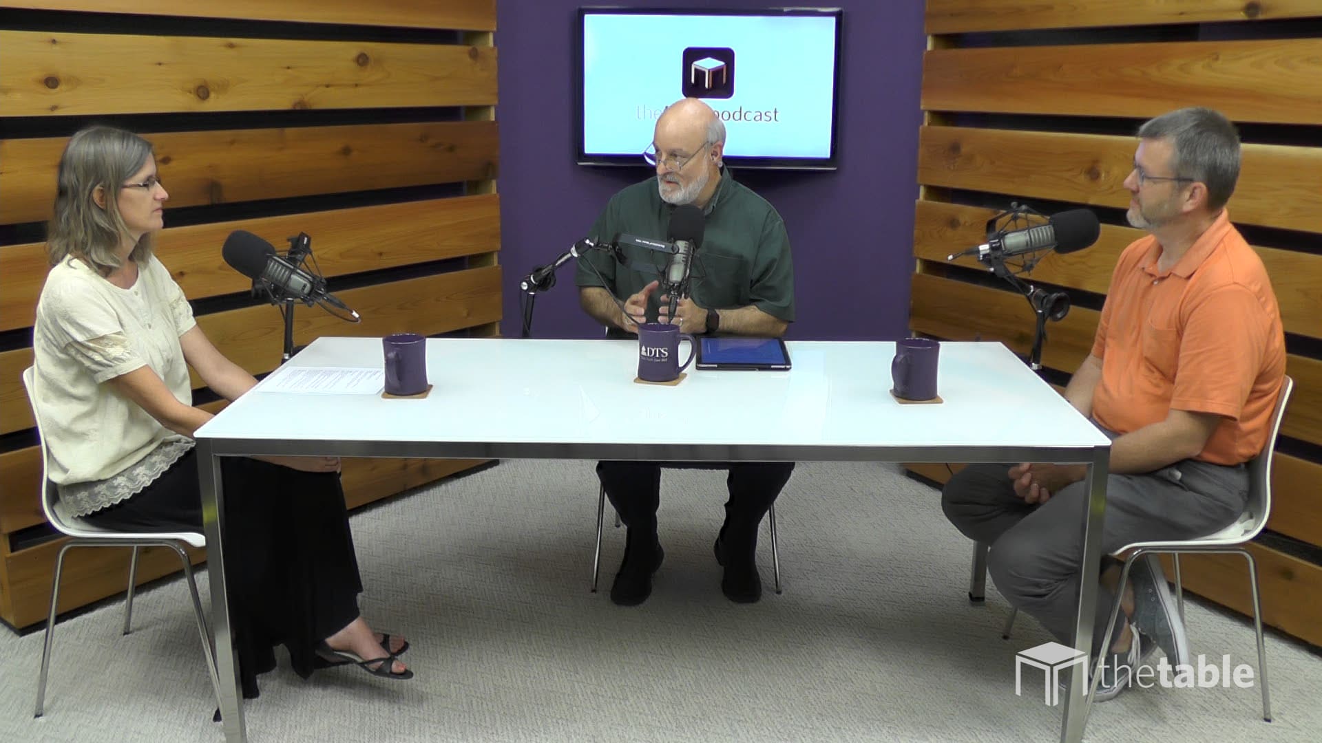 Dr. Bock and guests recording The Table podcast