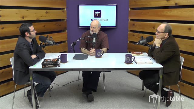 Dr. Bock and guests recording The Table podcast