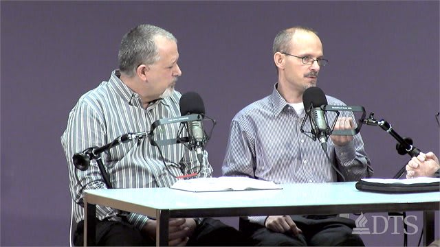 Dr. Svigel and Dr. Kreider recording The Table podcast