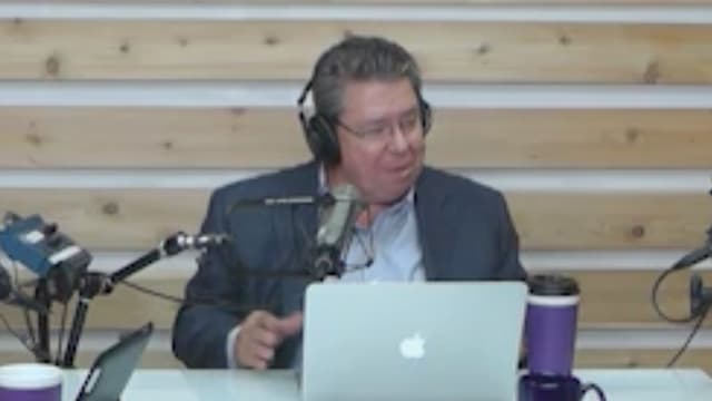 Dr. Bailey recording The Table podcast