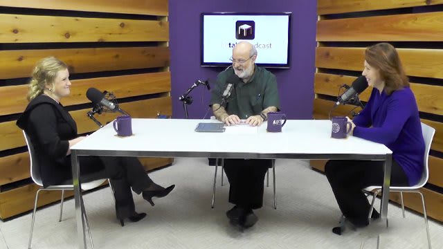 Dr. Bock and guests recording The Table podcast
