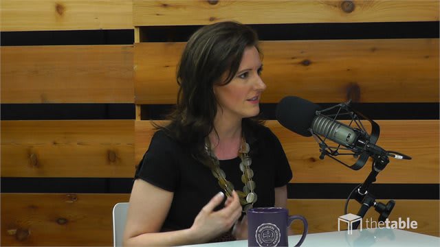 Guest speaker recording The Table podcast