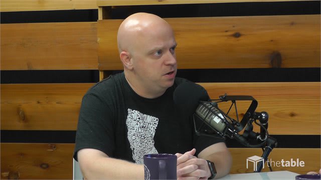 Guest speaker recording The Table podcast