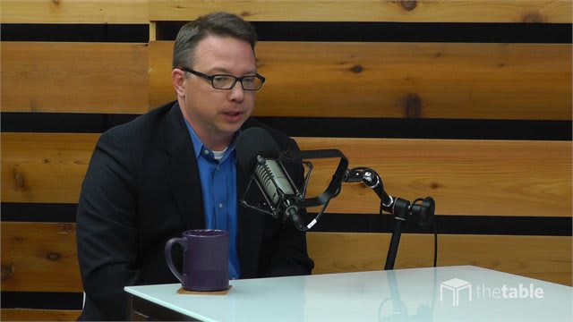 Guest speaker recording The Table podcast