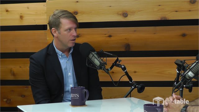 Guest speaker recording The Table podcast