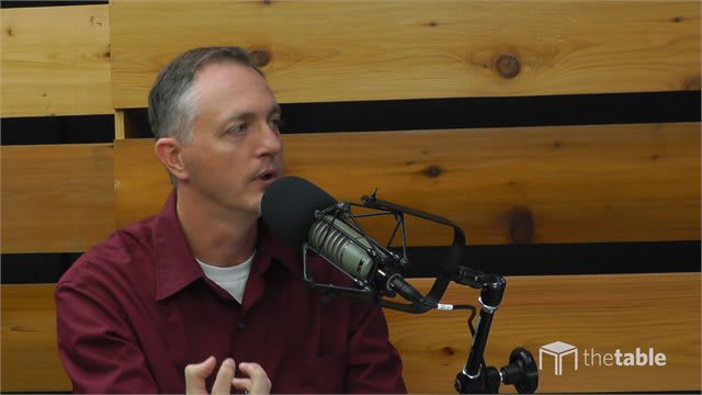 Guest speaker recording The Table podcast