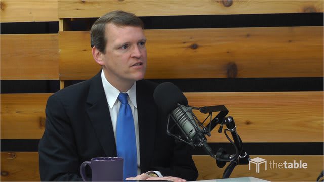 Guest speaker recording The Table podcast