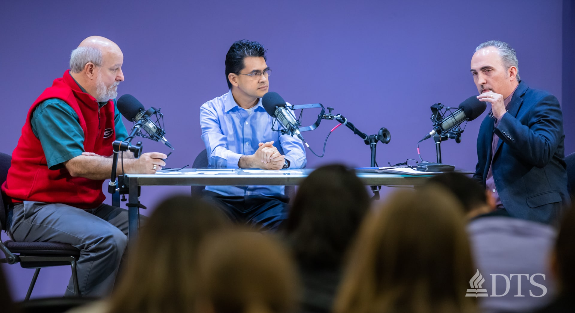 Dr. Bock and guests recording The Table podcast