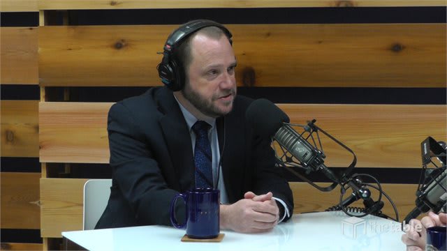 Guest speaker recording The Table podcast