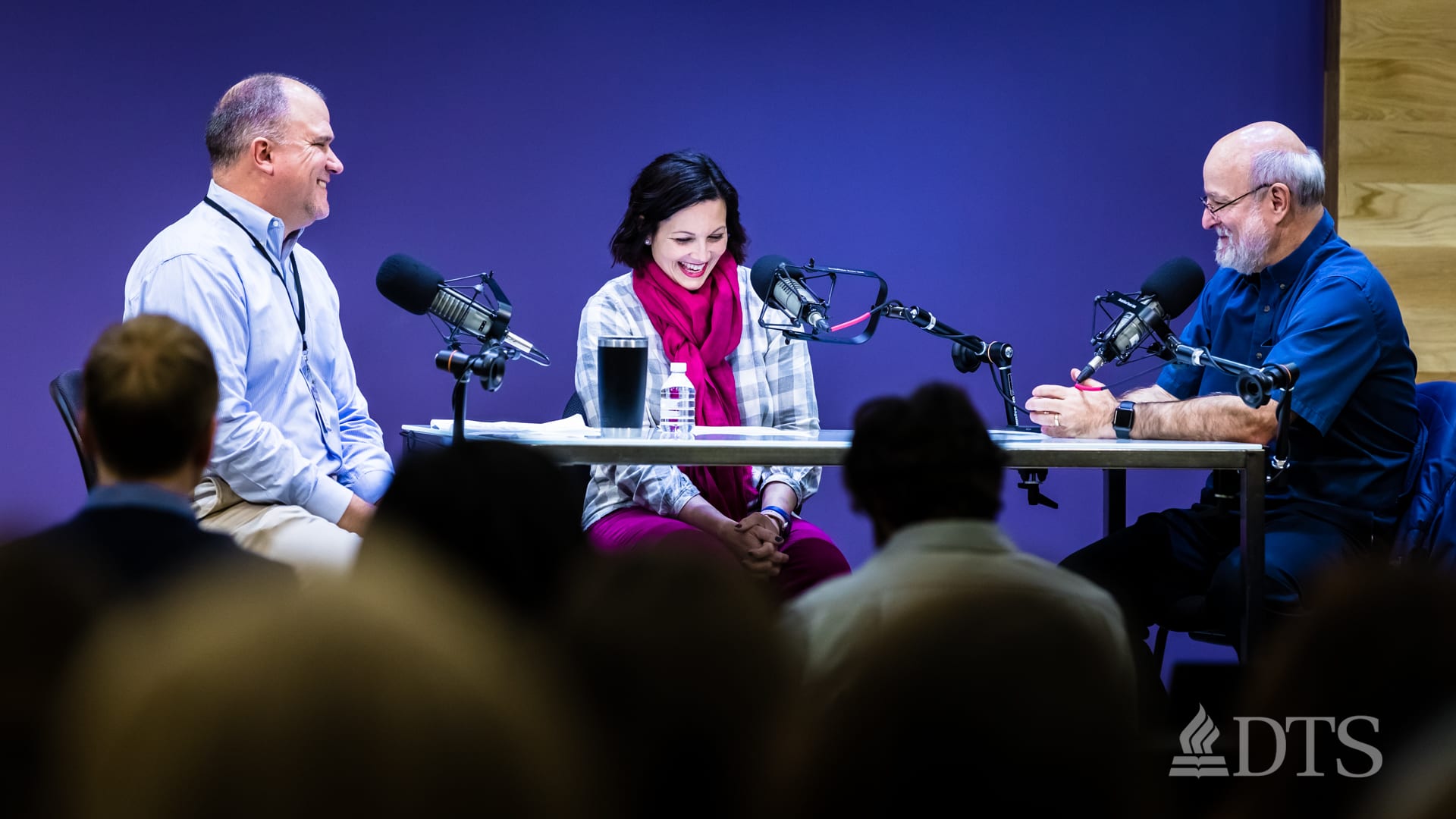 Dr. Bock and guests recording The Table podcast
