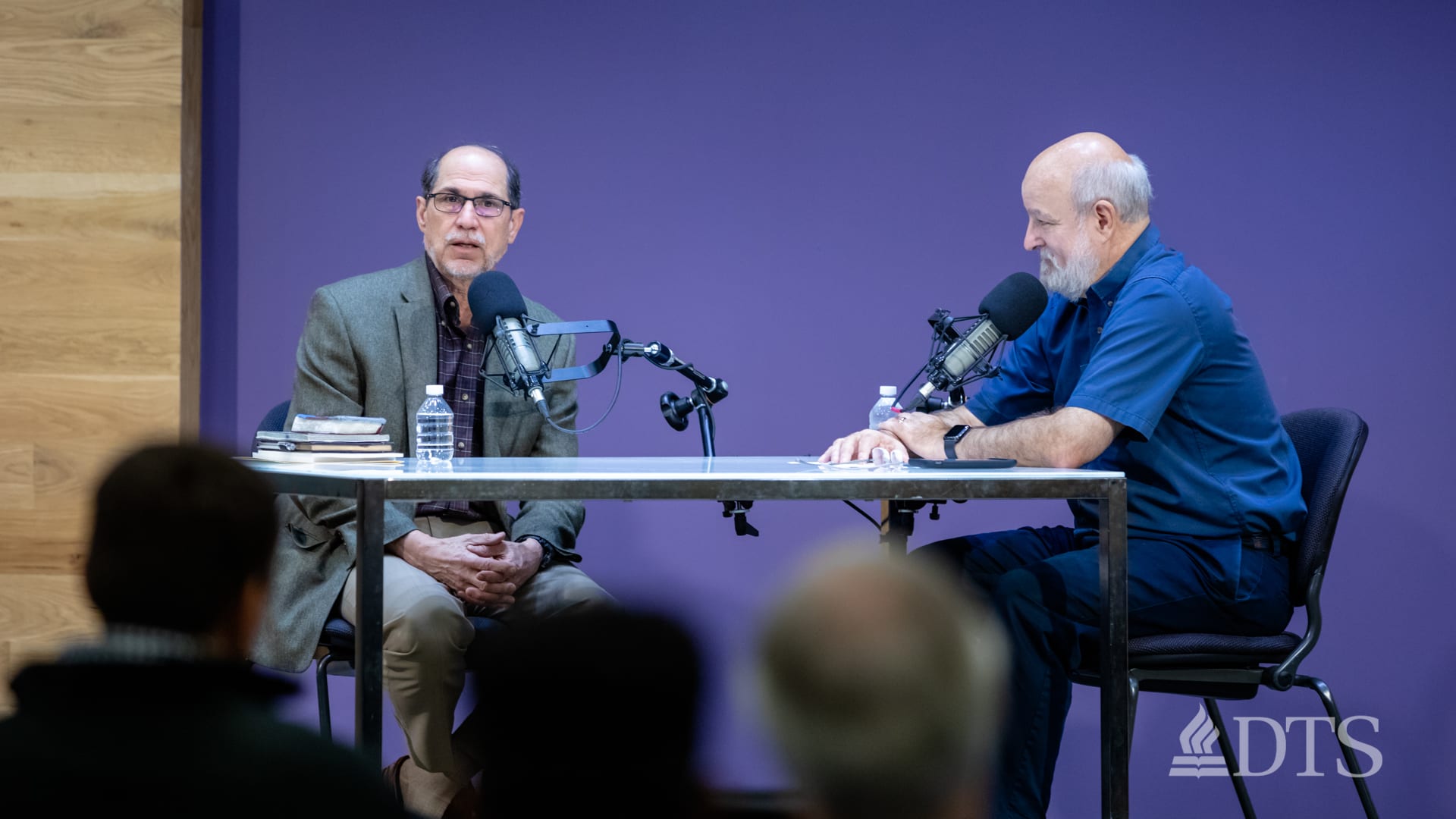 Dr. Bock and guest recording The Table podcast