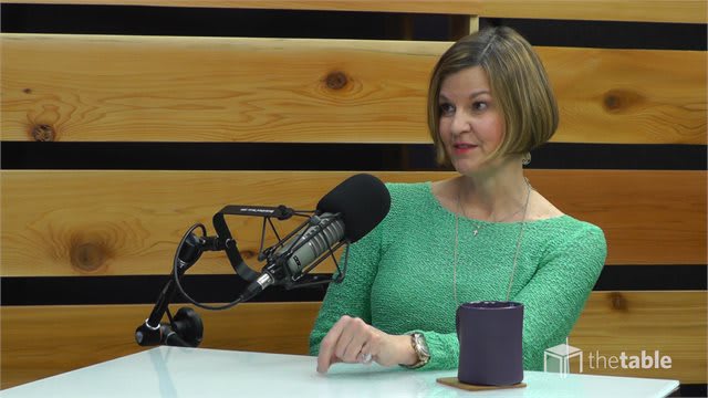 Guest speaker recording The Table podcast