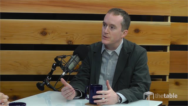 Guest speaker recording The Table podcast