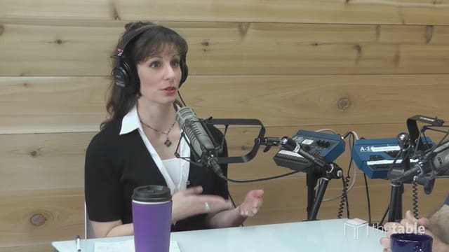 Guest speaker recording The Table podcast
