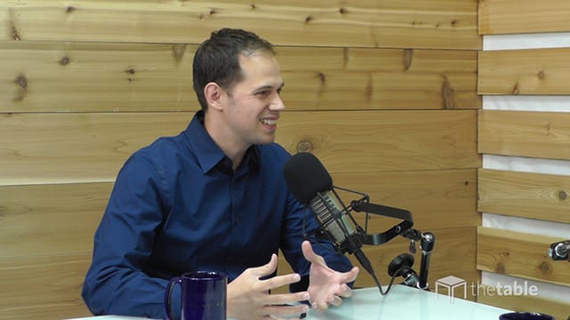 Guest speaker recording The Table podcast