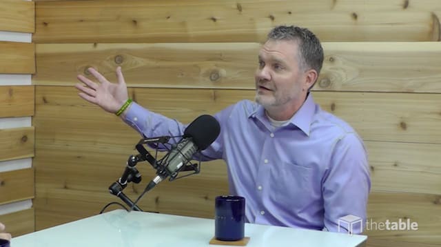 Guest speaker recording The Table podcast