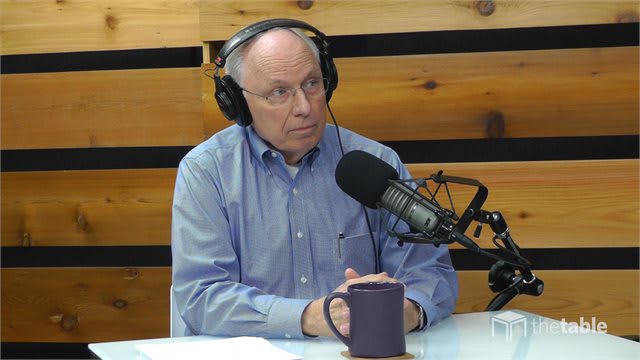 Guest speaker recording The Table podcast