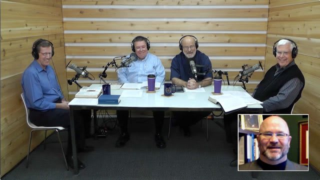 Dr. Bock and guests recording The Table podcast