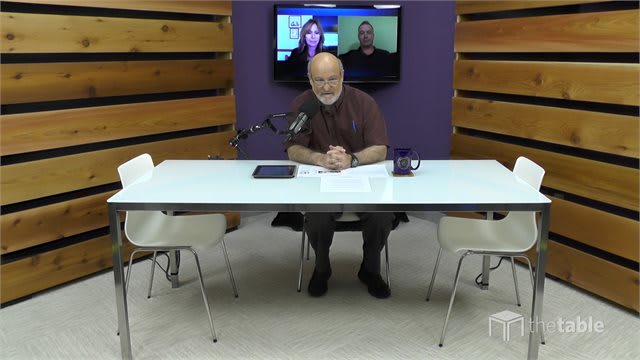 Dr. Bock and guests recording The Table podcast