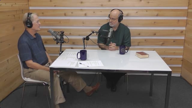 Dr. Bock and guest recording The Table podcast