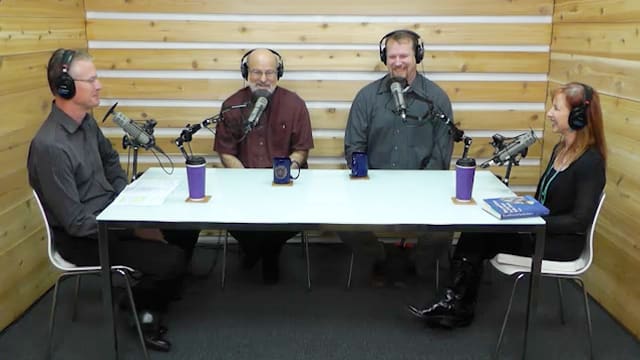 Dr. Bock and guests recording The Table podcast