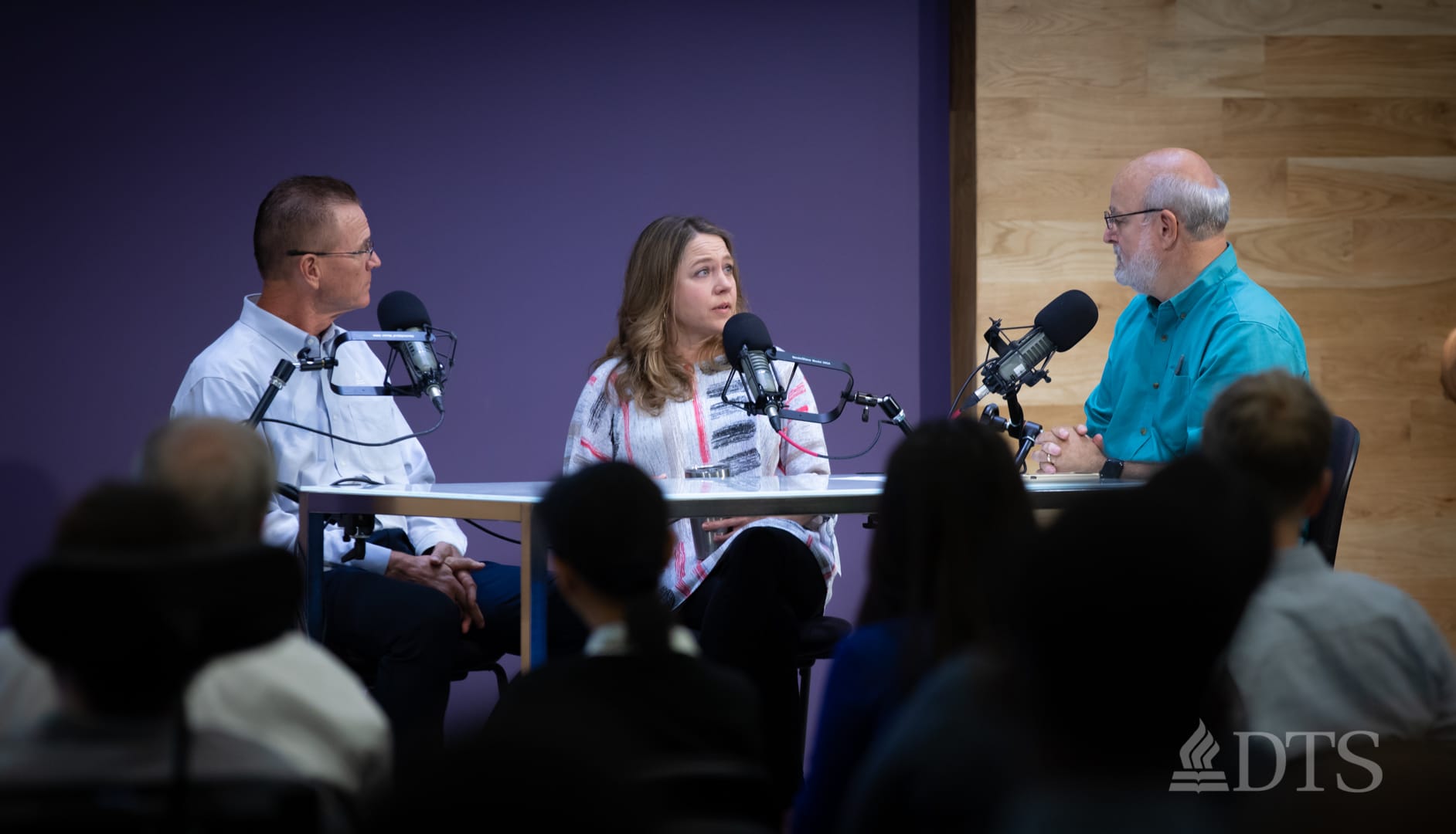 Dr. Bock and guests recording The Table podcast