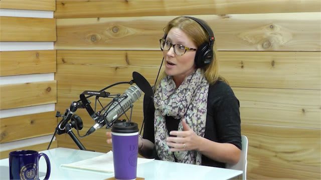 Guest speaker recording The Table podcast