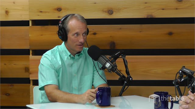 Guest speaker recording The Table podcast