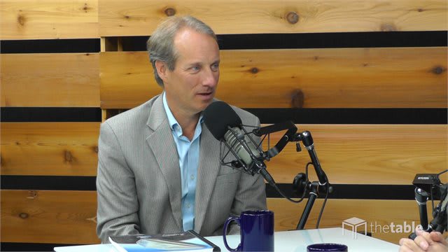 Guest speaker recording The Table podcast