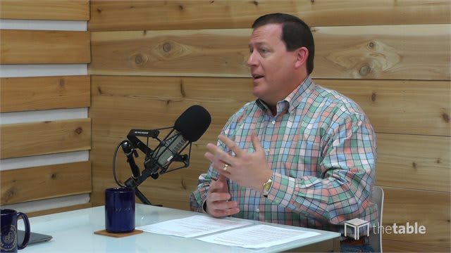 Guest speaker recording The Table podcast