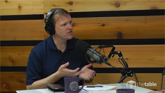 Guest speaker recording The Table podcast