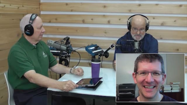 Dr. Bock and guests recording The Table podcast