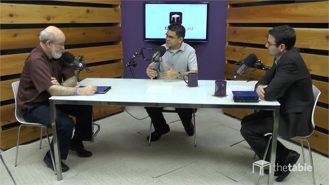 Dr. Bock and guests recording The Table podcast