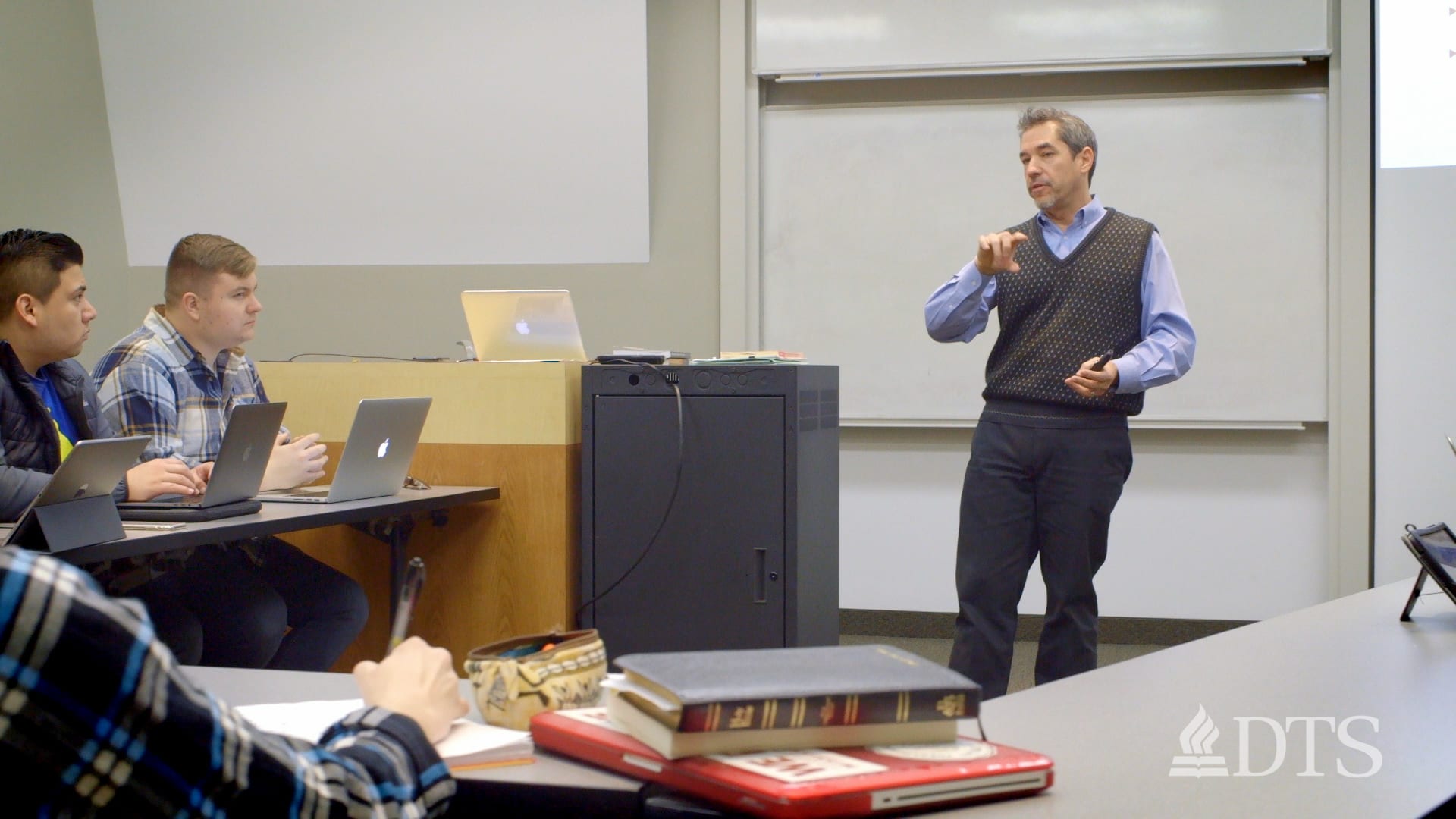 Dr. Ortiz teaching students in DTS classroom