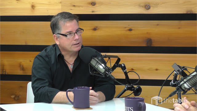 Guest speaker recording The Table podcast