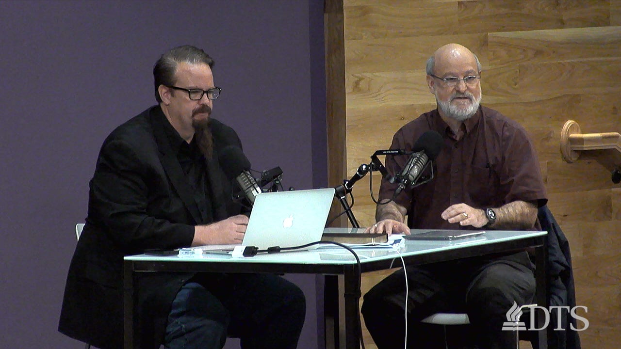 Dr. Bock and guest recording The Table podcast