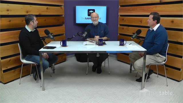 Dr. Bock and guests recording The Table podcast