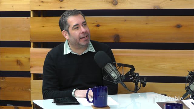 Guest speaker recording The Table podcast