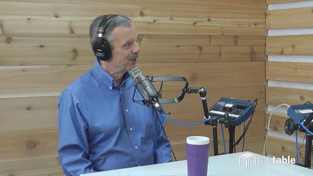 Guest speaker recording The Table podcast