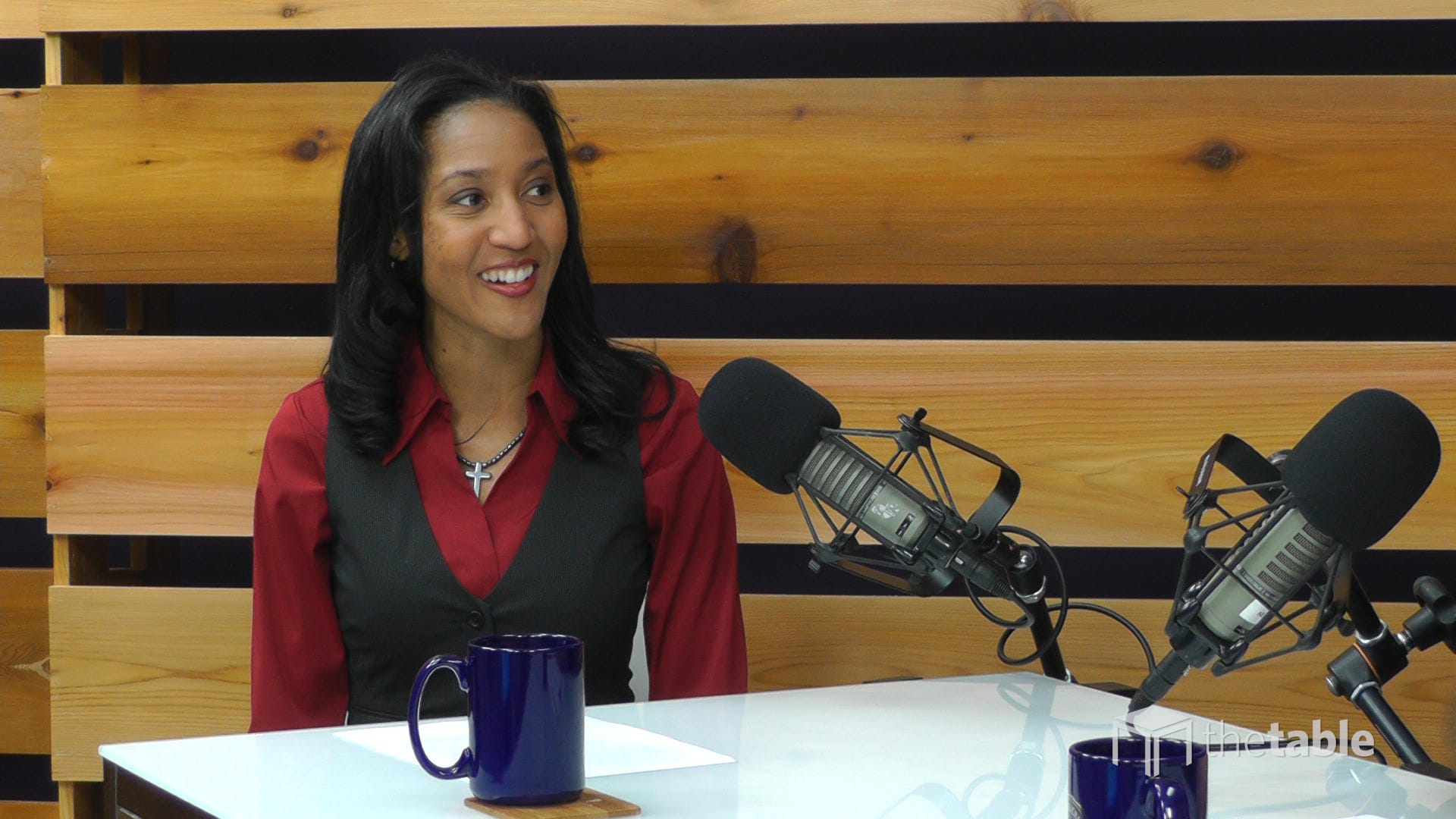 Guest speaker recording The Table podcast