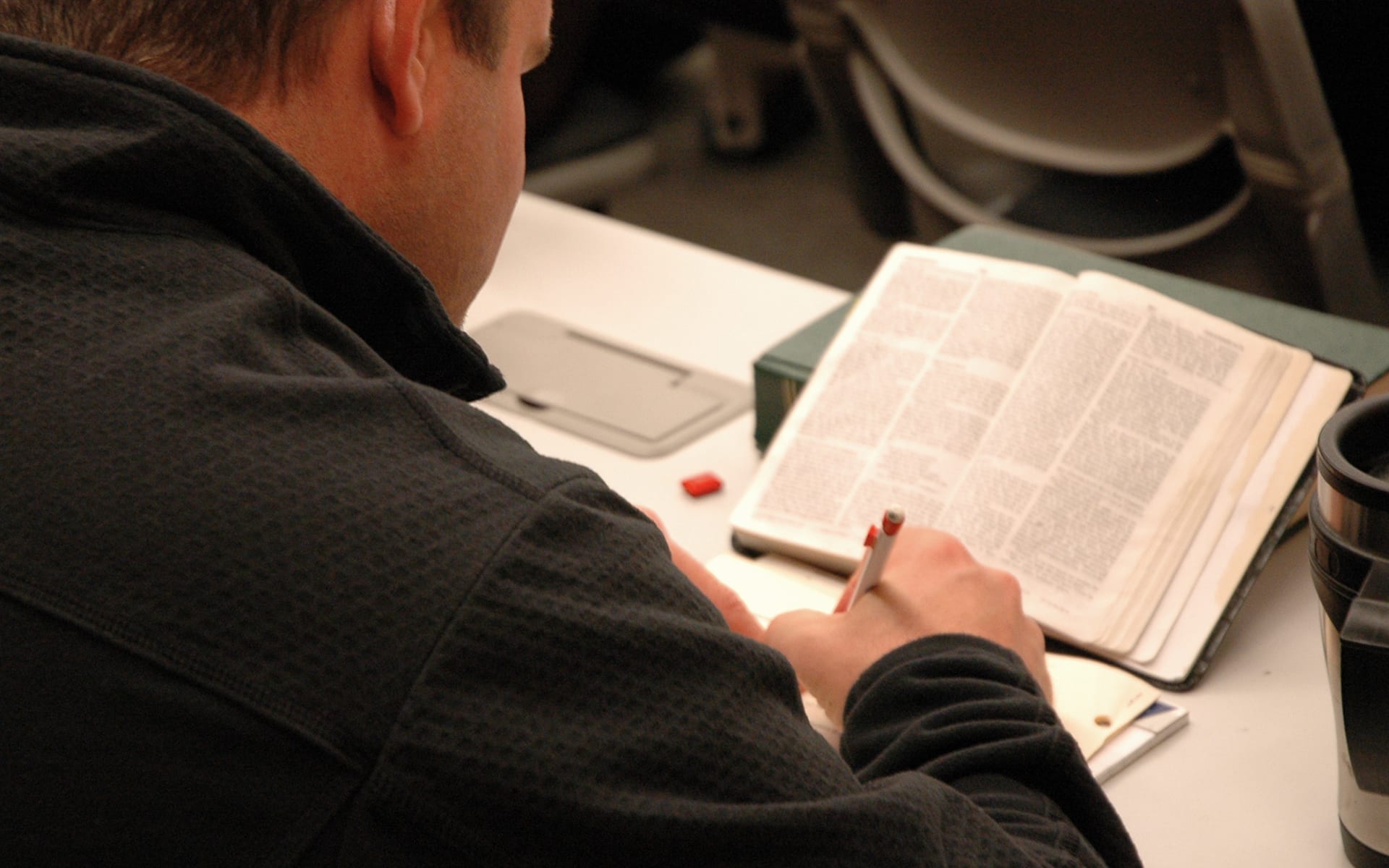 students studying