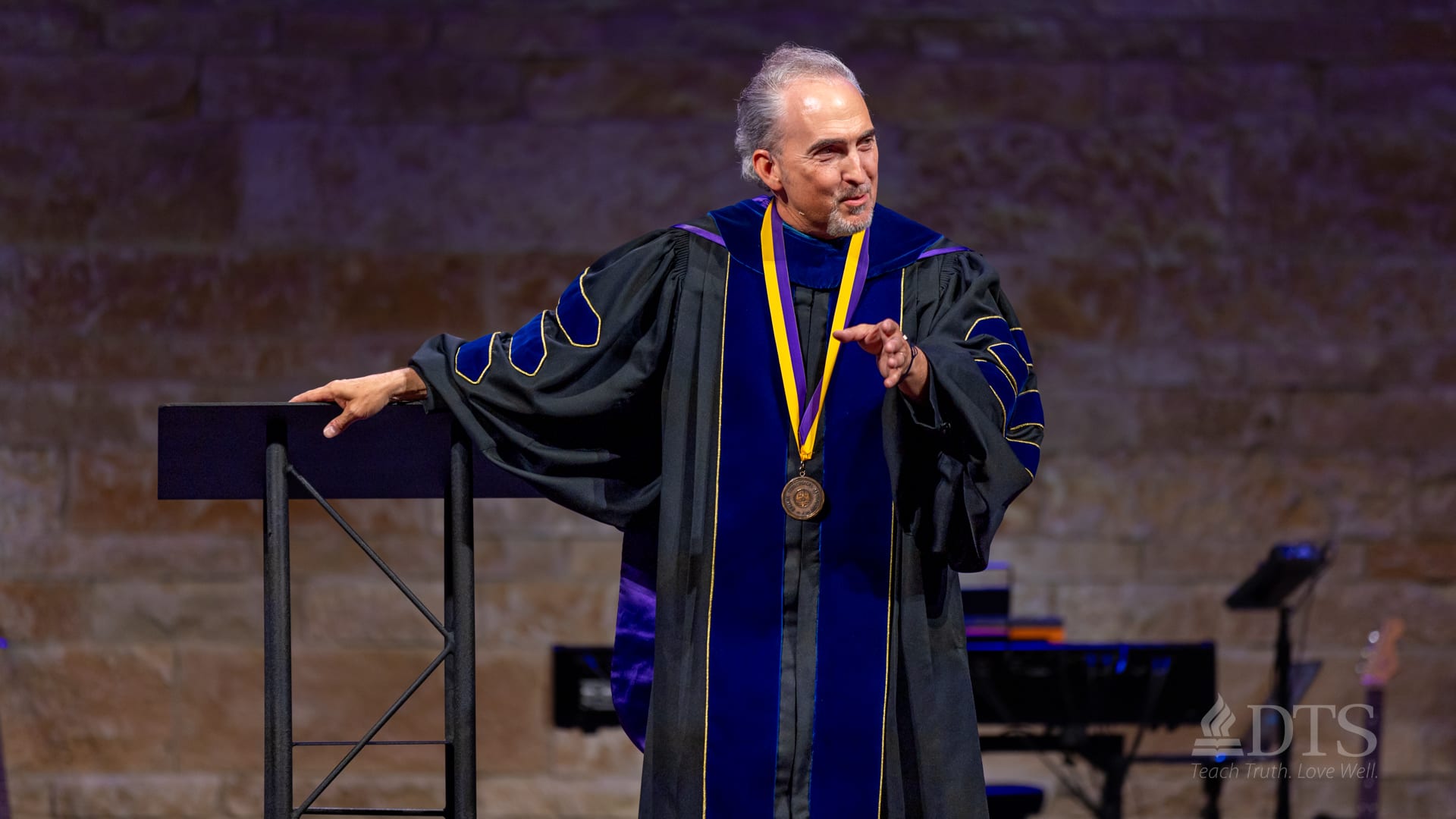 President of Dallas Seminary Doctor Mark Yarbrough speaking in chapel