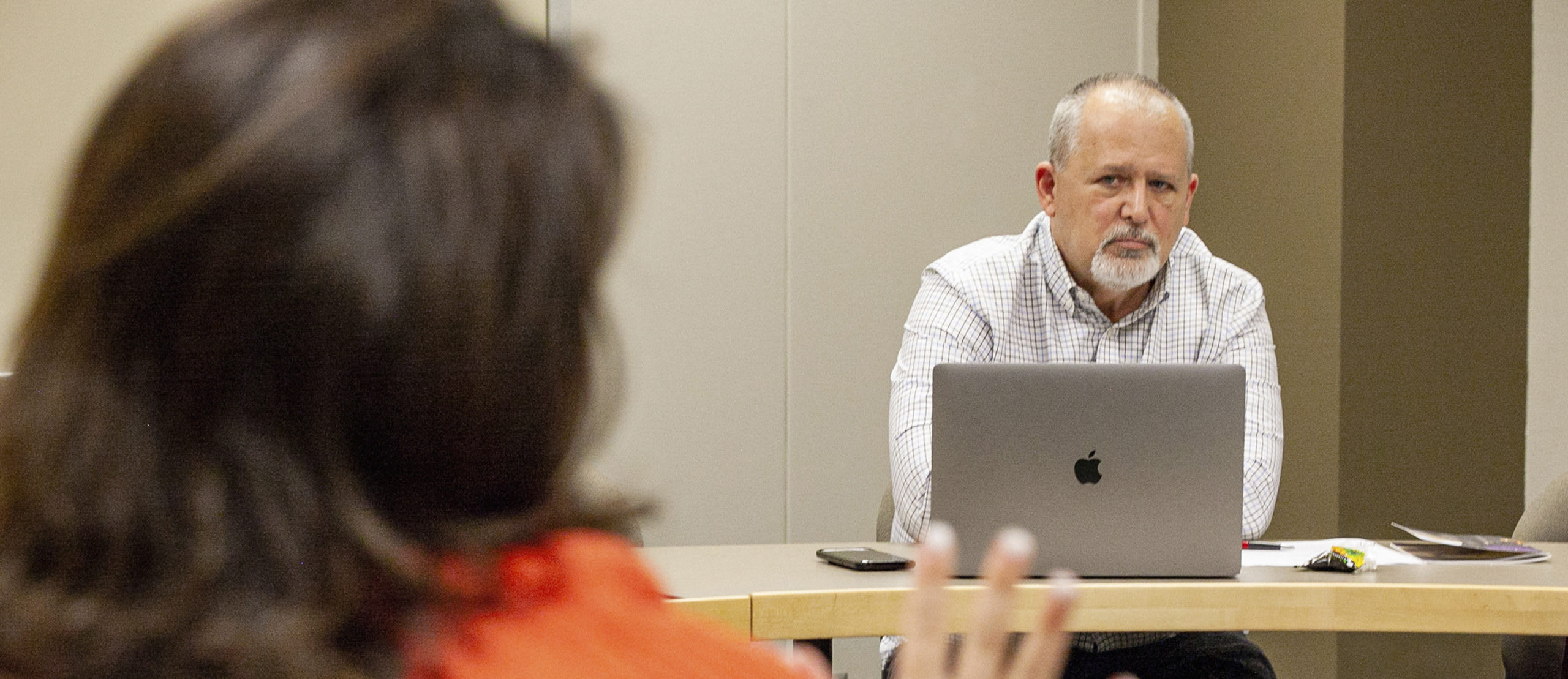 Dr. Kreider in classroom