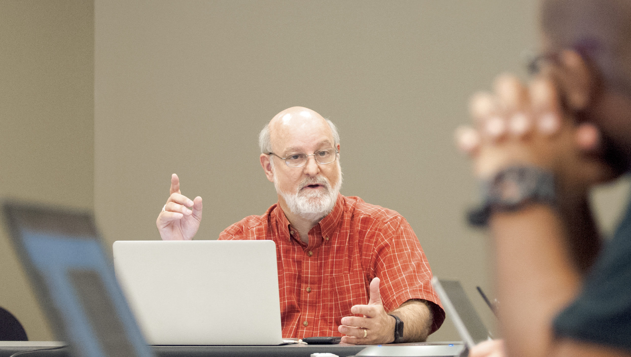 Dr Bock teaching a class