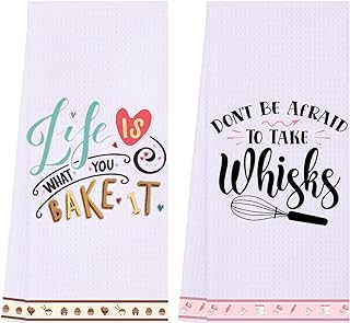 LXOMILL Funny Kitchen Towels - Baking Gifts for Women, Baker Gift, Cooking Towels